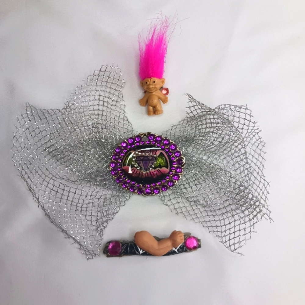 Set of 3 Eclectic Alternative Hair Clips.